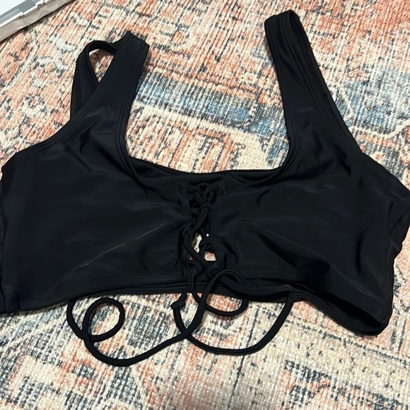 Other - 𝅺black Tie Up Bikini Top (3 for 17 End of Summer Sale), Size Medium
